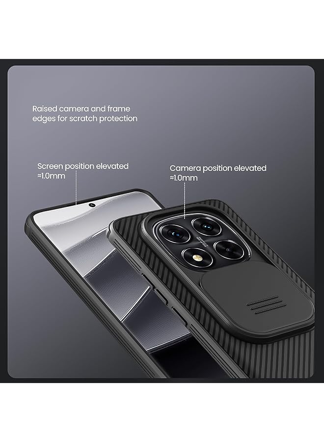 erorex For Xiaomi Redmi Note 14 Pro Plus Case Camera Lens Protection Slide Cover Tpu+Pc Shockproof Bumper Back Cover Anti Fingerprint Mobile Phone Case 14 Pro+ Slim Fit Protective Casing - Image 4