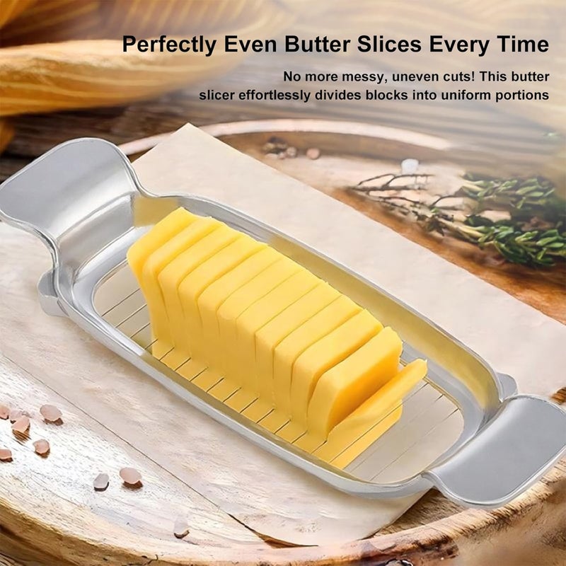 smrtcol Butter Slicer Cutter & Cheese Cutter–Multi-Use Kitchen Tool for Evenly Slicing Butter Blocks, Cheeses, Eggs & Soft Fruits–Non-Stick，Compact & Portable for Home, BBQ, Camping（2 PACK) - Image 5