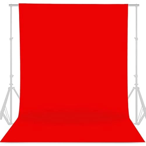 GFCC 6FT x 10FT Red Polyester Backdrop Curtain for Wedding Party Banquet,Fabric Backdrop - Image 1