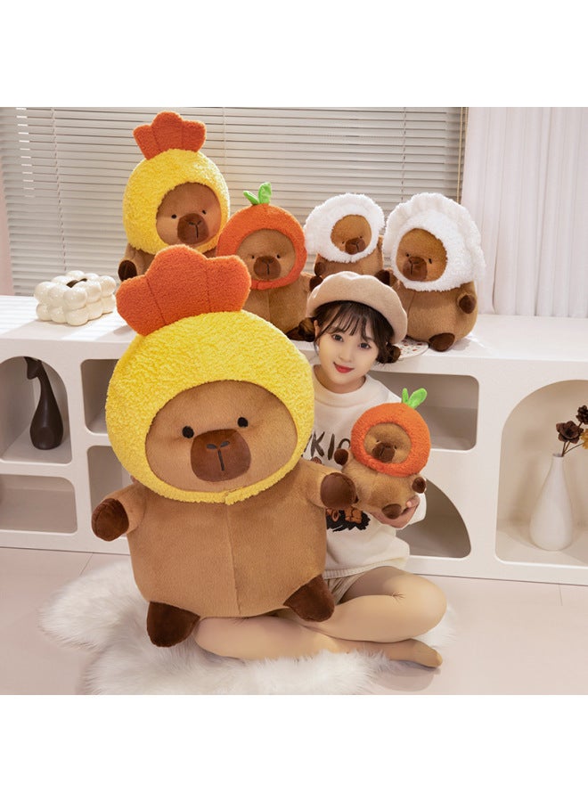Kapibala Doll Plush Toy Capybara Doll-Specifications:white Hat-Color:22cm  - Image 4