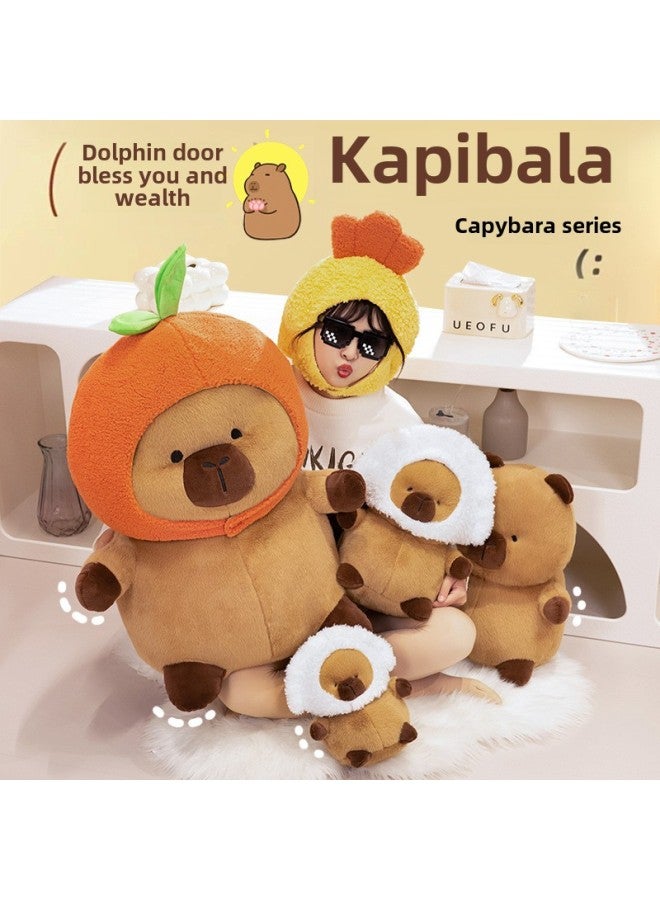 Kapibala Doll Plush Toy Capybara Doll-Specifications:white Hat-Color:22cm  - Image 2