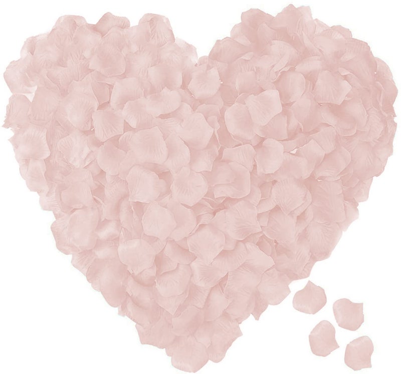 ocharzy 1000pcs Rose Petals Artificial Silk Flower Rose Petals for Wedding Decorations, Romantic Night, Valentine's Day, Parties, Events (Champagne Like Pink) - Image 2