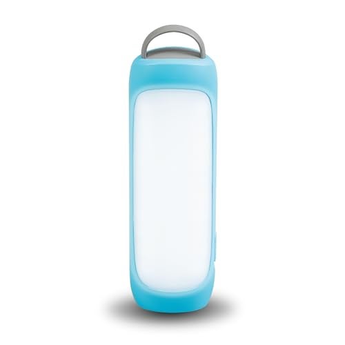 Havells Acqualite 3.2W Lantern| Tabletop| 2 Light Modes: Strong & Dim| Aqua Color | Type-C Charging| Wall Mounted Option| Perfect for Outdoor Activities| Rechargeable Li-ion Battery, Blue - Image 1