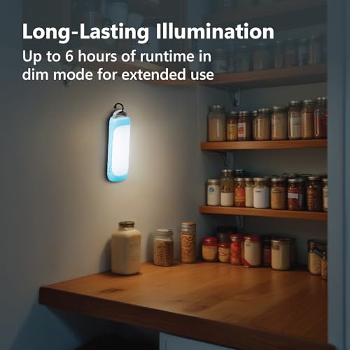 Havells Acqualite 3.2W Lantern| Tabletop| 2 Light Modes: Strong & Dim| Aqua Color | Type-C Charging| Wall Mounted Option| Perfect for Outdoor Activities| Rechargeable Li-ion Battery, Blue - Image 3