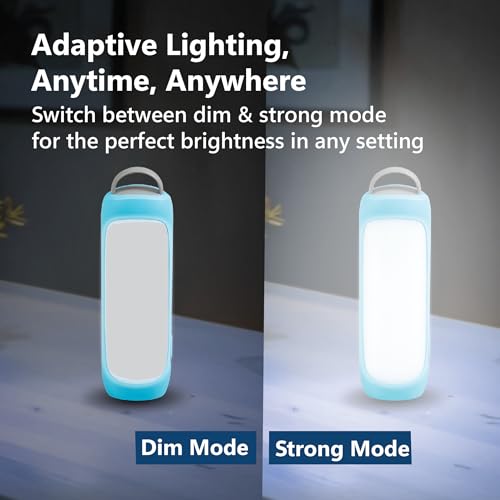 Havells Acqualite 3.2W Lantern| Tabletop| 2 Light Modes: Strong & Dim| Aqua Color | Type-C Charging| Wall Mounted Option| Perfect for Outdoor Activities| Rechargeable Li-ion Battery, Blue - Image 2