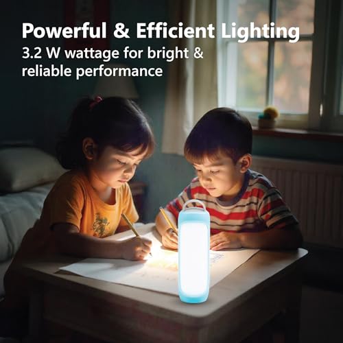 Havells Acqualite 3.2W Lantern| Tabletop| 2 Light Modes: Strong & Dim| Aqua Color | Type-C Charging| Wall Mounted Option| Perfect for Outdoor Activities| Rechargeable Li-ion Battery, Blue - Image 4