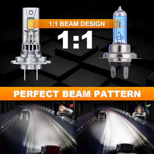 UCYAR Compatible with BMW 328i Lights 2007 2008 2009 2010 2011 2012 2013 2014 2015 2016 / Hyundai Sonata 2011 2012 2013 2014, H7 High Low Beam H11 Fog Lights for Off Road, Plug and Play, Pack of 6 - Image 5