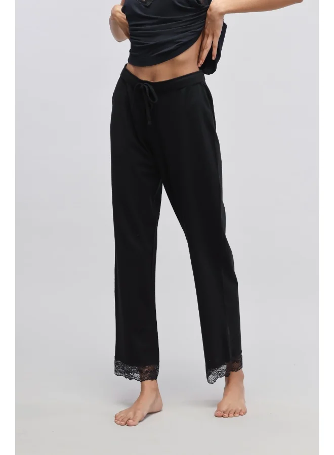 NeceSera Delicate Black Lace Pajamas