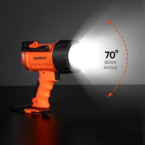 Groz Long Distance Torch Rechargeable - 400m Range, High Power | Rechargeable Torch 7W (LED) | Torch with SOS Mode | IP67 Waterproof Torch | CE, RoHS & CREE Certified | Emergency Torch | LED/402 - Image 5