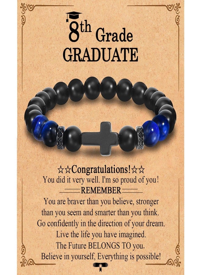 FIEEFX 8th Grade Graduation Gifts for Boys 2026 Middle School Graduation Card Decorations Bracelet Jewelry Presents for Boys Him Son Grandson Nephew Brother Boyfriend Friend - Image 1