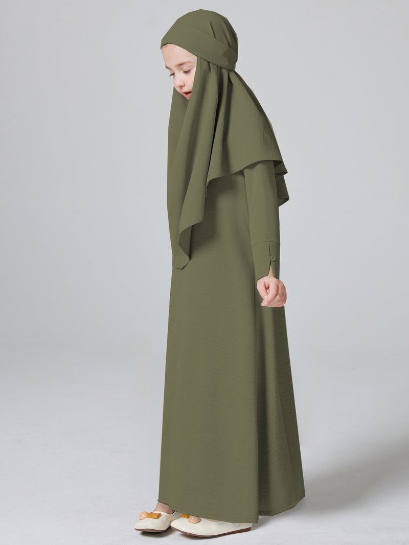 HOJUMBO MSL187 Girls' Abaya Set - Long, Long Sleeve, Ramadan - Image 4