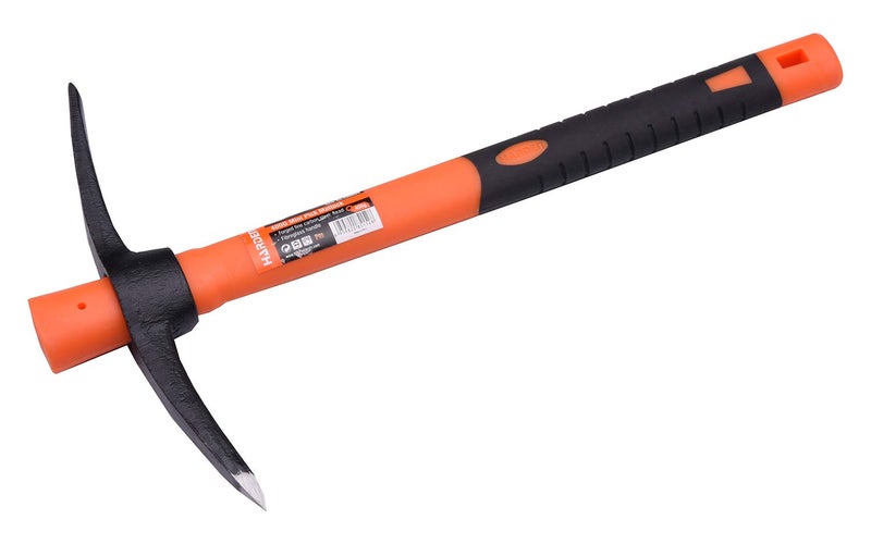 Harden 400 grams Garden Agriculture Mini Pick Mattock tool with 38cm Ergonomic Fiberglass Handle - Forged Fine Grain Steel Head - 590604 - Image 1