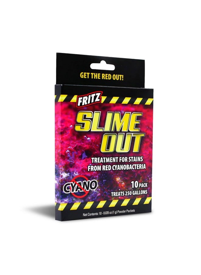 فريتز أكواتيكس علاج Fritz Aquatics Slime Out للبقع الناتجة عن البكتيريا الزرقاء الحمراء في أحواض السمك العذبة أو المالحة (10 قطع)  - Image 1