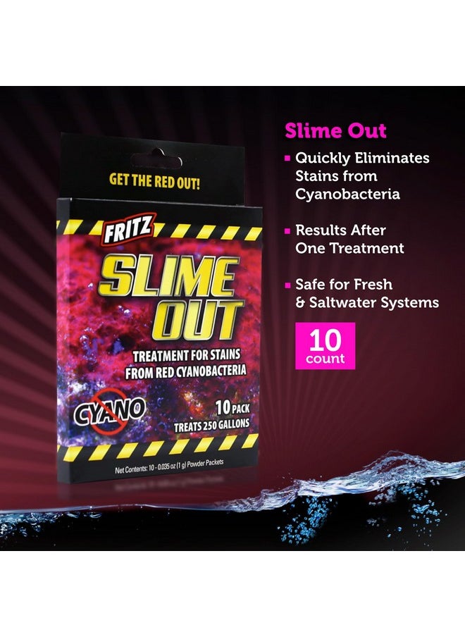 فريتز أكواتيكس علاج Fritz Aquatics Slime Out للبقع الناتجة عن البكتيريا الزرقاء الحمراء في أحواض السمك العذبة أو المالحة (10 قطع)  - Image 2
