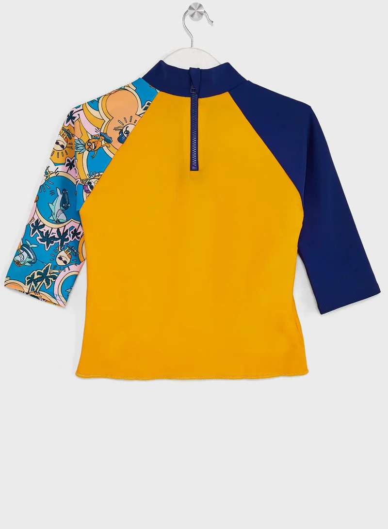 speedo Kids Printed Rashguard T-Shirt