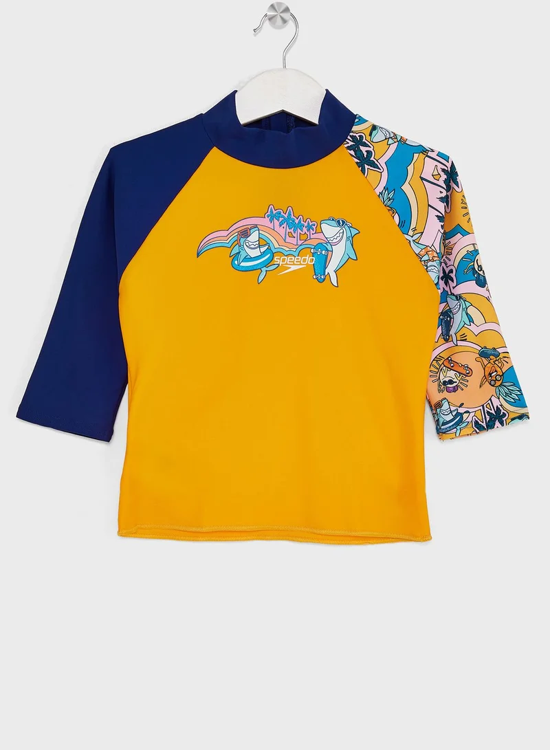 speedo Kids Printed Rashguard T-Shirt