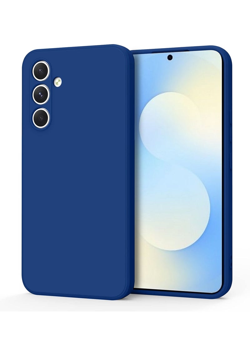 دبليو تيك غطاء حقيبة سيليكون ناعم لهاتف سامسونج جالاكسي S25 FE 5G 2025 (MCRPSN) - أزرق بحري - Image 1