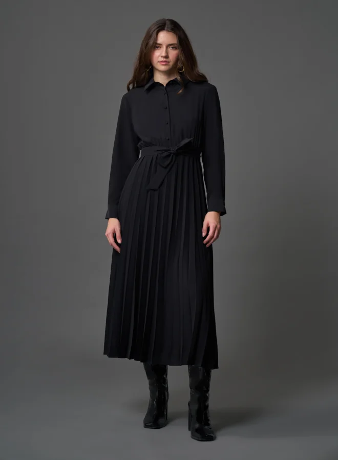 MIZALLE PLEATED SHIRT DRESS