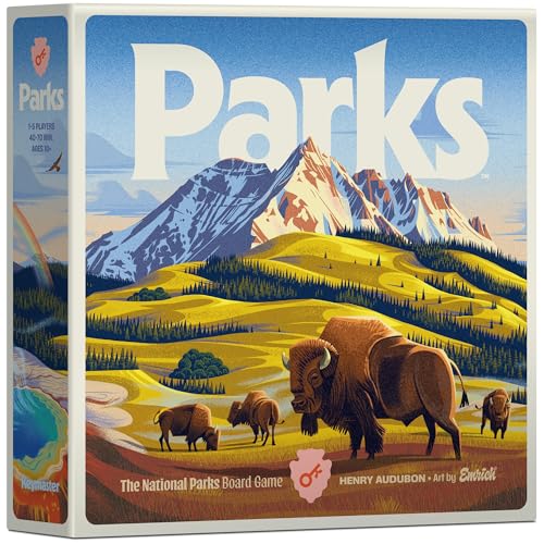 Keymaster Games Parks Base Camp Beautiful Strategy Game for Families Adults or Solo Best Board Game for Nature Outdoors and Hiking The US National Parks Game Ages 10 15 Players - Image 1