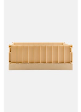 Muy Mucho Small Foldable Storage Box 22 H x 15  L x 2 W cm, Beige  - Image 1