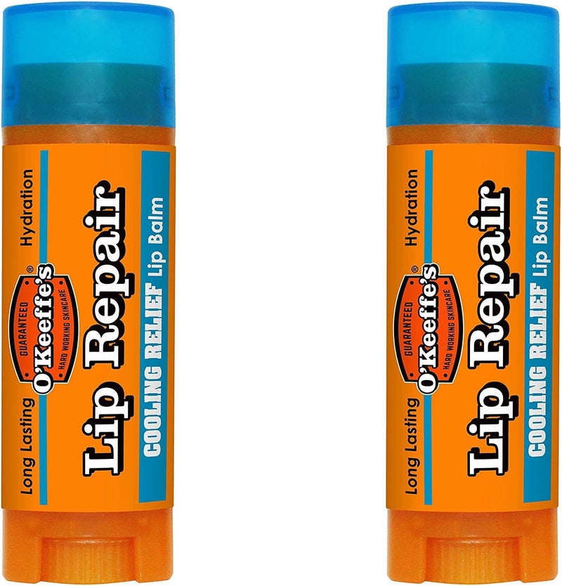 2 x OKeeffes Lip Balm Repair Stick Cooling 42g