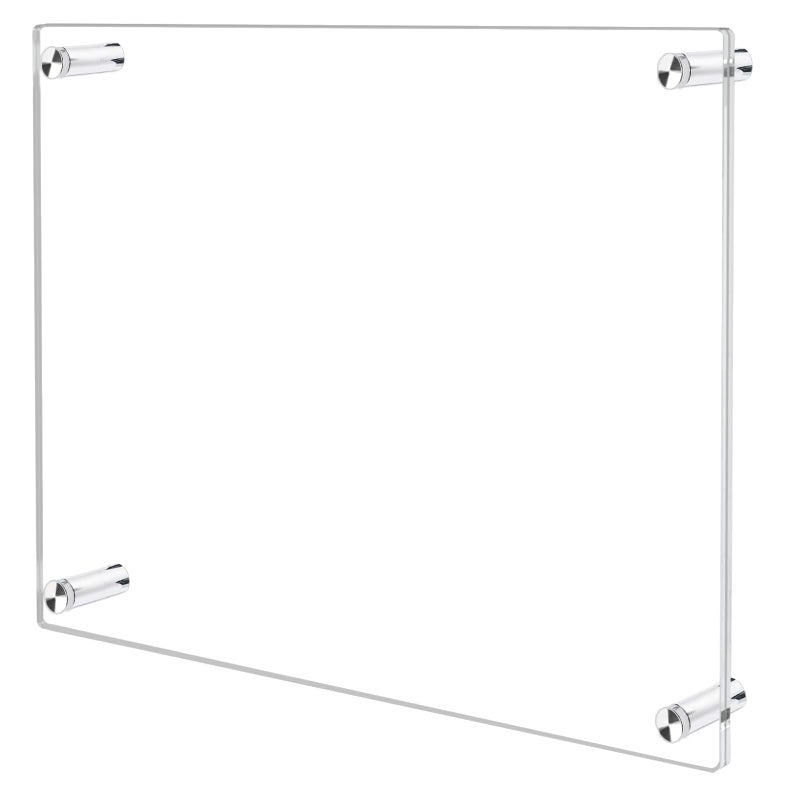 Ludery 8x8 Clear Acrylic Wall Mount Floating Frameless Picture Frame Clear Acrylic Photo Frame for Wall  Frameless Picture Frame Panel For Degree Certificat  artwork and family portraits-1pack - Image 2