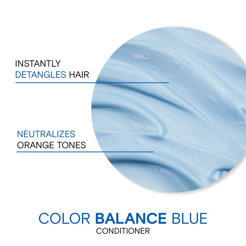 Joico Color Balance Blue Conditioner | For Lightened Brown Hair | Eliminate Brassy Orange Tones | Boost Color Vibrancy & Shine | UV Protection | With Rosehip Oil & Green Tea Extract | 8.5 Fl Oz - Image 4