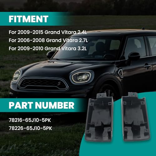 cycwer 1 Pair Left and Right Roof Rack Cap Rear Grand Vitara for 20062015 Grand Vitara Black Replaces 7821665J105PK 7822665J105PK - Image 3