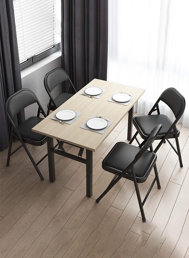 Easy Storage Metal Folding Chair for Office and Meeting Foldable Chair for Home Office and Dining - Image 3