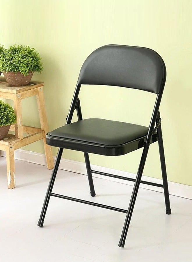 Easy Storage Metal Folding Chair for Office and Meeting Foldable Chair for Home Office and Dining - Image 2