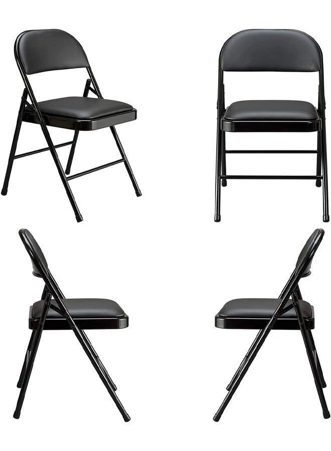 Easy Storage Metal Folding Chair for Office and Meeting Foldable Chair for Home Office and Dining - Image 4