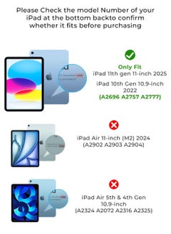 glassology iPad Protective Case Y Fold + Screen Protector for iPad Pro 11 2022 Blue : Case Combo with Pencil Holder, Slim Stand Shockproof Tablet Cover, Auto Wake/Sleep with Screen Protector  - Image 5
