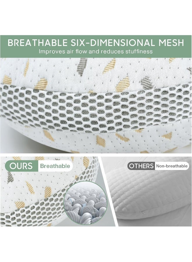 SKY-TOUCH وسادة الحمل، وسادة للنائمين على الجانب للحوامل، دعم للخصر والبطن والساقين، وسادة على شكل U متعددة الوظائف لدعم النوم الجانبي المريح للخصر والبطن والظهر، قابلة للإزالة والغسل - Image 5