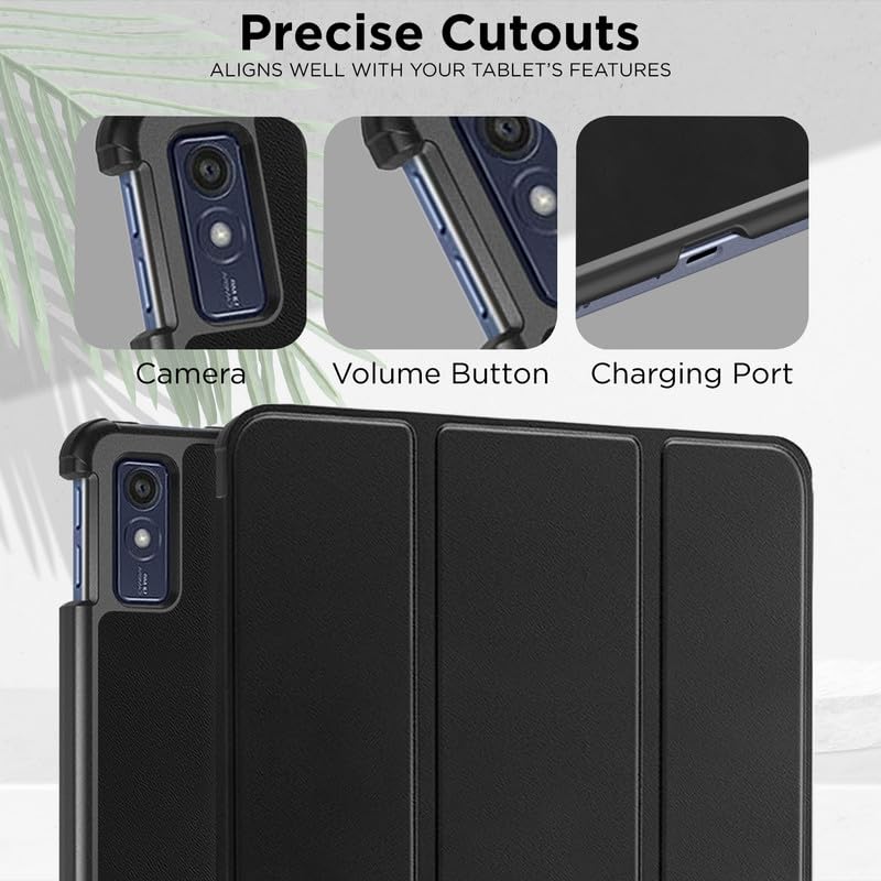 Robustrion Cover for Lenovo Tab M10 5G Cover Case, Flip Stand Cover Case for Lenovo Tab M10 5G Tablet 10.6 inch - Black - Image 4
