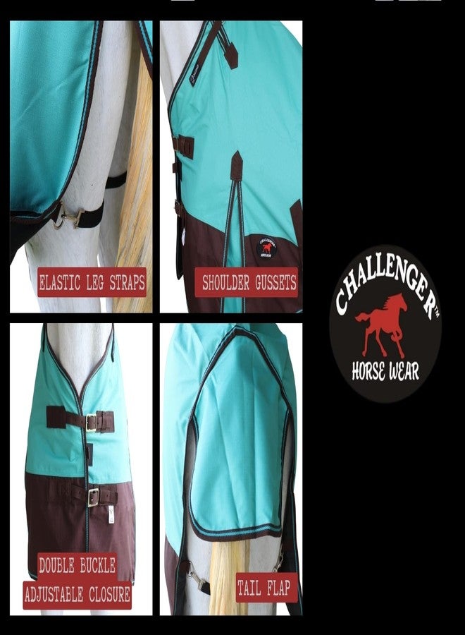 Challenger 68" 1200D Turnout Rain Horse Sheet Light Winter Blanket 371 - Image 2