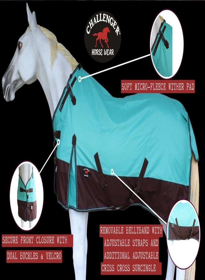 Challenger 68" 1200D Turnout Rain Horse Sheet Light Winter Blanket 371 - Image 3