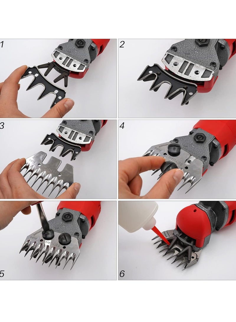 Universal Replacement Sheep Shearing Blades – 13-Tooth Stainless Steel Straight Clipper Comb  Cutter Set – Professional Animal Grooming Tool for Sheep, Alpaca, Llama, and Thick Fur - Image 5