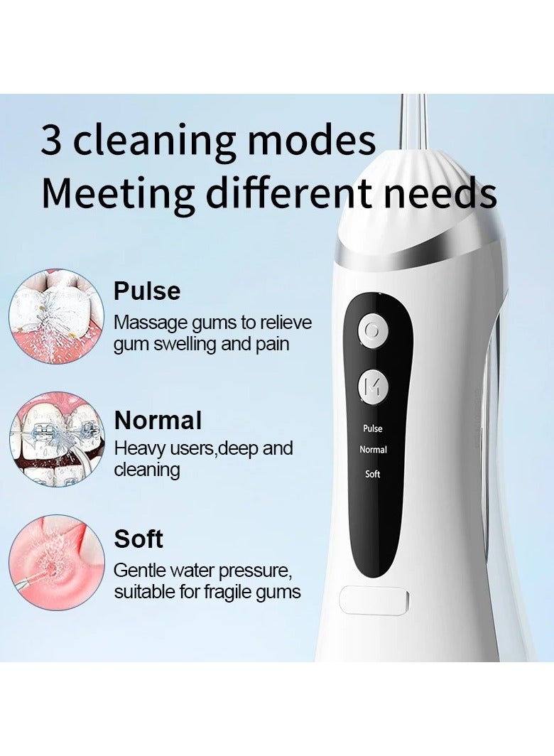 DIGI CORE Water Dental Flosser Portable Oral Irrigator, 200ML Cordless Rechargeable Teeth Cleaner With 3 Cleaning Modes & 4 Replaceable Nozzles, Waterproof Design, Easy Installation, High-Pressure Jet for Effective Teeth & Gum Cleaning Pink - Image 3