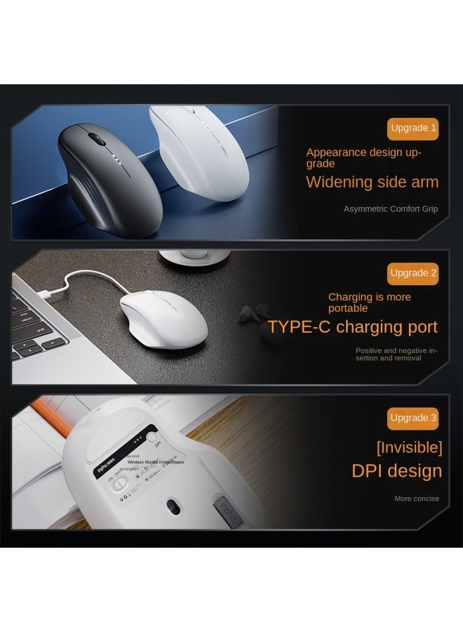 إنفيك Inphic M1 الجيل الثاني ماوس لاسلكي قابل لإعادة الشحن صامت مكتبي مناسب لـ Huawei Apple Lenovo Asus Dell - Image 4