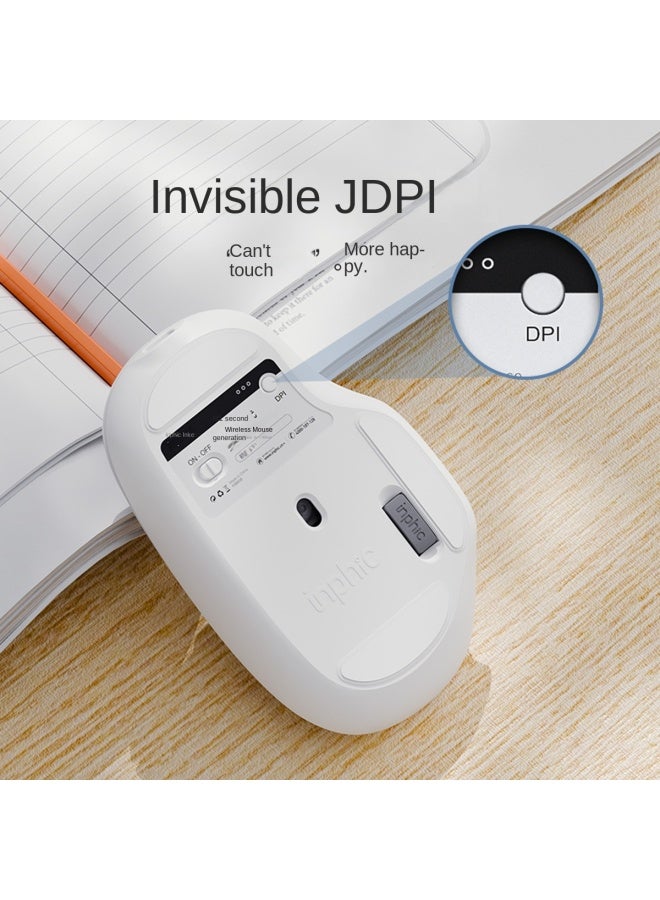 إنفيك Inphic M1 الجيل الثاني ماوس لاسلكي قابل لإعادة الشحن صامت مكتبي مناسب لـ Huawei Apple Lenovo Asus Dell - Image 5