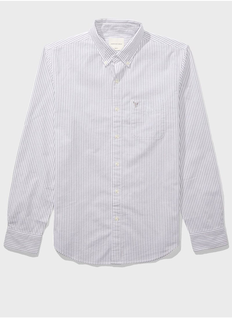 American Eagle - Striped Classic Fit Shirt - Image 1