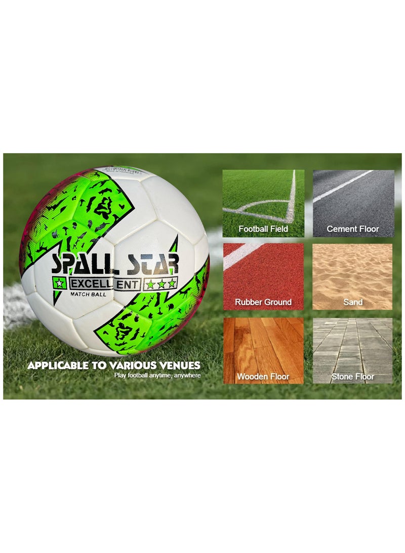 Spall Football Soccer Ball For Matches World Cup Best Indoor/Outdoor Water Proof Ball For Prefessional Training And Match Men And Women Youth And Adult - Image 4