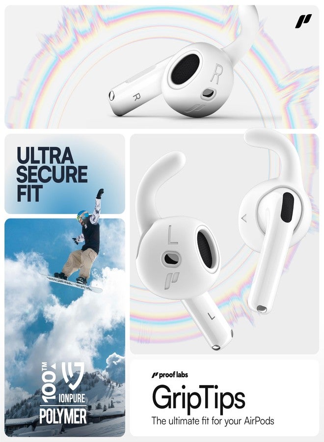 Proof Labs 4 Pairs for AirPods 4 Ear Hooks Covers [Added Storage Pouch] Accessories Compatible with Apple AirPods 4th Generation (White) - Image 4