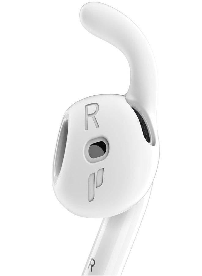 Proof Labs 4 Pairs for AirPods 4 Ear Hooks Covers [Added Storage Pouch] Accessories Compatible with Apple AirPods 4th Generation (White) - Image 1