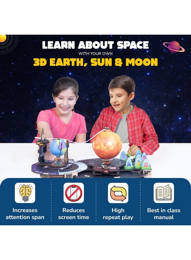سمارتيفيتي لعبة سمارتيفيتي: الأرض والشمس والقمر والفضاء للأطفال من سن ٨ إلى ١٤ عامًا | مجموعة نماذج تفاعلية ثلاثية الأبعاد | هدايا أعياد ميلاد للأولاد والبنات | لعبة علمية اصنعها بنفسك للأطفال من سن ٨، ٩، ١٠، ١١، ١٢، ١٣، ١٤ عامًا | لعبة STEM - Image 4