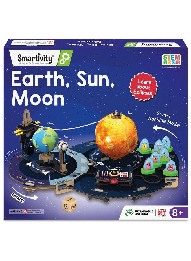 سمارتيفيتي لعبة سمارتيفيتي: الأرض والشمس والقمر والفضاء للأطفال من سن ٨ إلى ١٤ عامًا | مجموعة نماذج تفاعلية ثلاثية الأبعاد | هدايا أعياد ميلاد للأولاد والبنات | لعبة علمية اصنعها بنفسك للأطفال من سن ٨، ٩، ١٠، ١١، ١٢، ١٣، ١٤ عامًا | لعبة STEM - Image 1