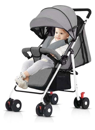 Stroller, 0-36 months Lightweight Travel Stroller with Storage Basket Foldable Travel Pram Detachable Bumper for Toddler Stroller,5-Point Safety Harness - pzsku/Z89508AB16325A5D90DB6Z/45/_/1720324134/c7b8ab58-d8d4-4afe-b8d9-e8c5d873c677