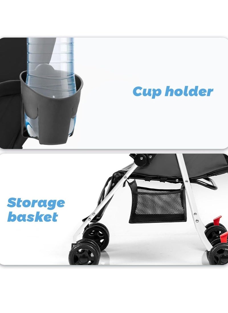 Stroller, 0-36 months Lightweight Travel Stroller with Storage Basket Foldable Travel Pram Detachable Bumper for Toddler Stroller,5-Point Safety Harness