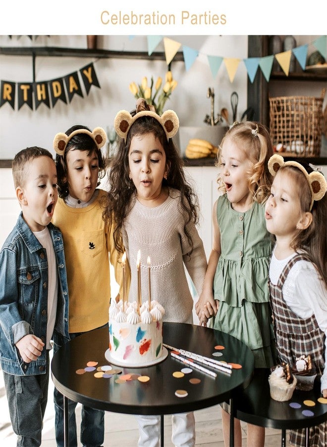 Beviliu طوق رأس بيفيليو ذو آذان الدب البني، 10 قطع، طوق شعر لطيف على شكل رأس حيوان رقيق، مناسب للحفلات التنكرية، وغسل الوجه، وأزياء الهالوين، والكريسماس - Image 5