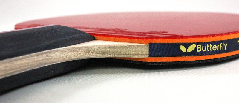BUTTERFLY مضرب تنس الطاولة باترفلاي B302FL مع قبضة هزازة | سلسلة الصين | مجموعة مضرب وحقيبة مع مطاط ناعم على الجانبين | موصى به للاعبين في مستوى البداية - Image 4